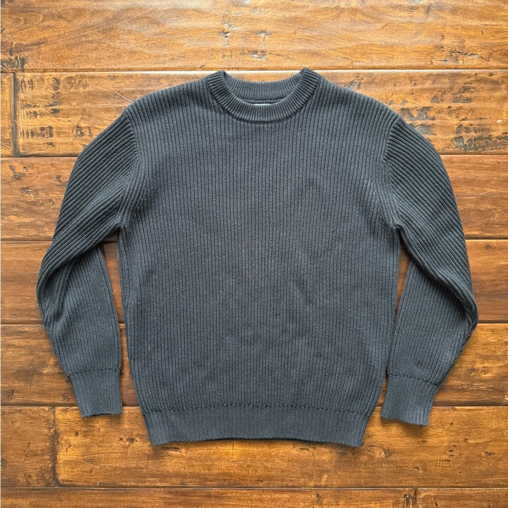 Zara Men's Charcoal Crewneck Sweater